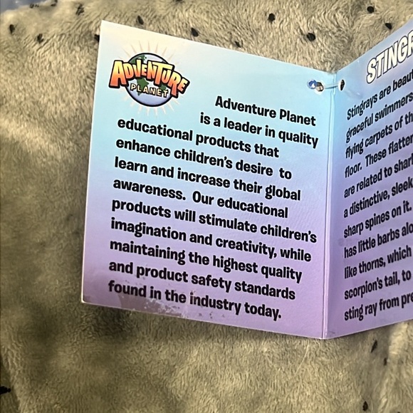 NWT Adventure Planet Plush Southern Stingray Stuffed Animal plushie 13" - Picture 6 of 8